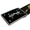 thumbnail image 4 of Ed Hardy Men's Dragon Tattoo Rivet Studs Black Belt With Plaque Buckle (34, Black), 4 of 6