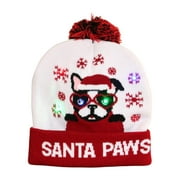 Bangus LED Ugly Christmas Hat Novelty Light-up Colorful Stylish Beanie Cap Knitted Sweater Xmas Party