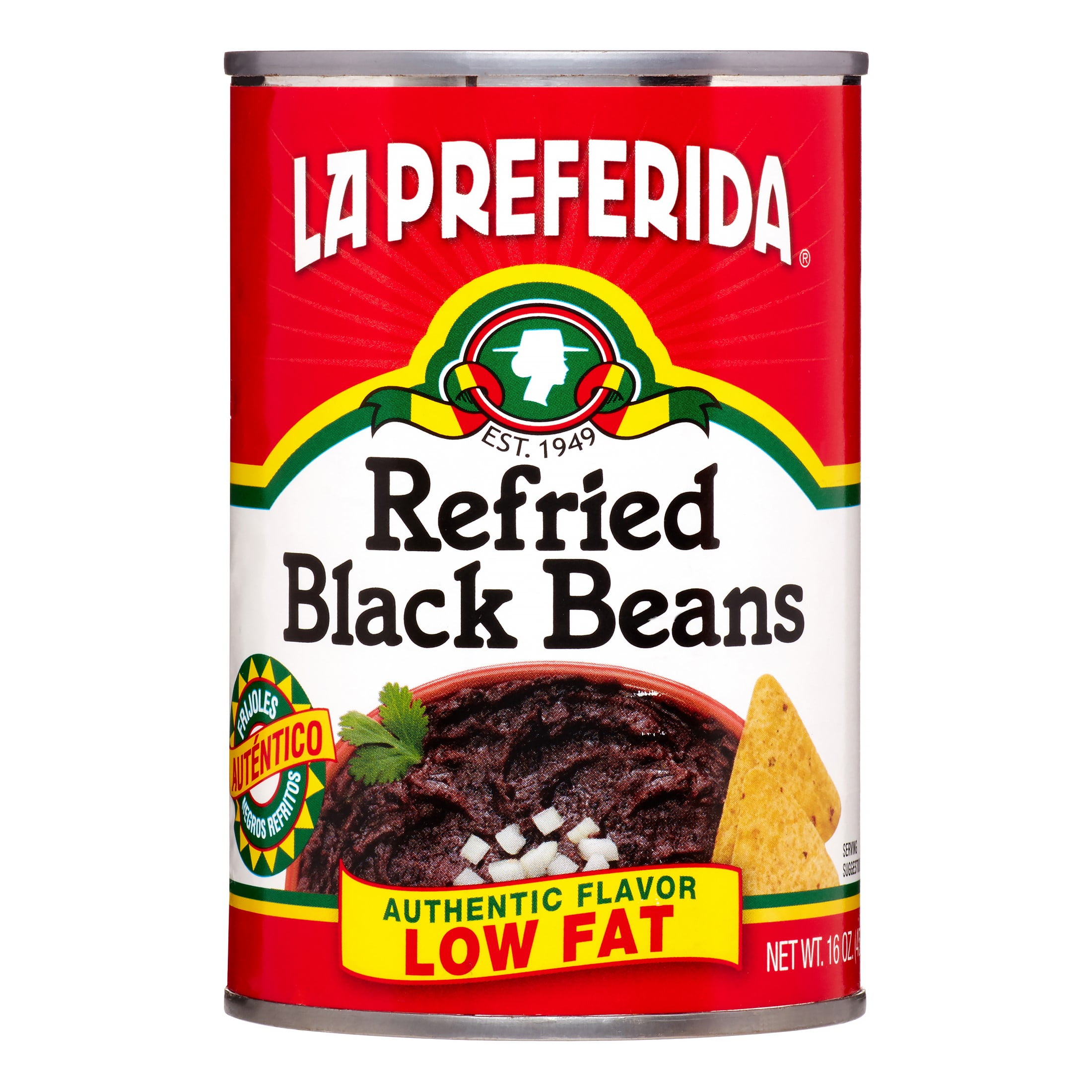 (3 pack) La Preferida Refried Black Beans, 16 Oz