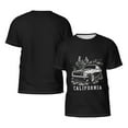 thumbnail image 7 of Generic California Car Letter Graphic Print T-shirts Men's Short Sleeve T-shirt (Multi-color) Black, 7 of 7