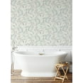 thumbnail image 2 of InHome Lotus Green Vinyl Peel And Stick Wallpaper, 216-in by 20.8-in, 31.2 sq. ft., 2 of 7