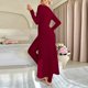 thumbnail image 4 of Pincandy Women's Solid Color Pajama Set - Crew Neck Long Sleeve Top & Pants, Casual & Comfortable for Homewear, 4 of 6