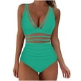 thumbnail image 3 of Aboser Womens Plunge One Piece Swimsuit Tummy Control Wrap Bathing Suit Push Up Slimming Swimwear 2026 Ruched Full Coverage Swim Suits, 3 of 5