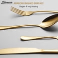 thumbnail image 5 of Spencer Rainbow Buffet Flatware Set, 4 Piece Stainless Steel Dinner Steak Knife Fork Tea Spoons Utensils Cutlery Service for 1 "Gold", 5 of 5