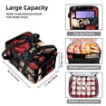 thumbnail image 3 of Rose Double Layered Insulated and Refrigerated Lunch Bag with Two Compartments, Large Capacity, and Hand Carry - 7.1x11.4x16.1 inches, 3 of 6