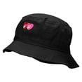 thumbnail image 2 of Couple Heart Embroidered Bucket Hat - Black OSFM, 2 of 5