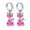 Pink, variant on yuehao accessories earrings fashion earrings stainless steel round earrings women creative earrings diamond dangling earrings for women blue