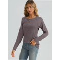 thumbnail image 5 of Womens Long Sleeve T Shirts crew Neck Loose Soft Casual Tops Fall Fashion Comfy Tees, 5 of 6