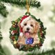 thumbnail image 3 of Adornos para árbol de Navidad, acrílico 2D, lindo perro durmiendo en una taza, colgantes, adornos para el hogar, Navidad, Año Nuevo, suministros para fiestas, 3 of 5