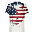thumbnail image 4 of BiZtdJrK Mens 4th of July Shirts American Flag USA Patriotic T-Shirt Independence Day Graphic Tees Plus Size Summer Tops White XXXXL, 4 of 6