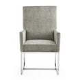 thumbnail image 2 of Manhattan Comfort Element 18.9" Velvet Dining Armchair in Steel Gray, 2 of 2
