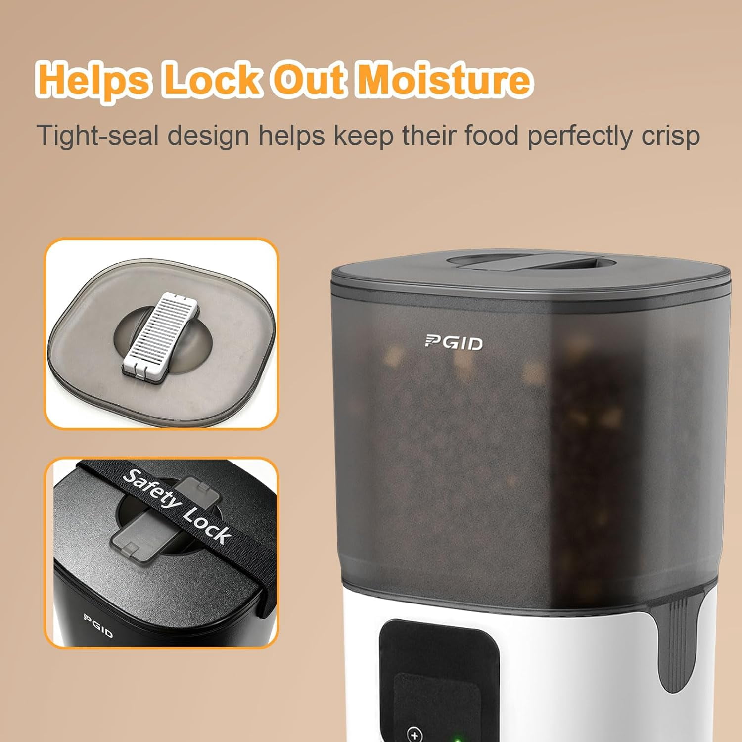 Automatic Cat Feeder 6L WiFi Smart Pet Food Dispenser with App Control, Alexa Compatible Timed Dog and Cat Feeder for Dry Food, 2.4G Remote Feeding with Voice Recording and Dual Power Supply
