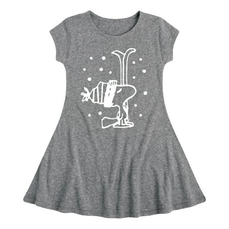 

Peanuts - Woodstock Snowfall - Toddler And Youth Girls Fit And Flare Dress