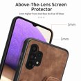 thumbnail image 3 of Nalacover For Samsung A32 5G Case Ring Holder Kickstand with Credit Card Holder, Back Flip Premium Leather Magnetic Clasp Removable Wirst Hand Strap Cover for Samsung Galaxy A32 5G, Brown, 3 of 15