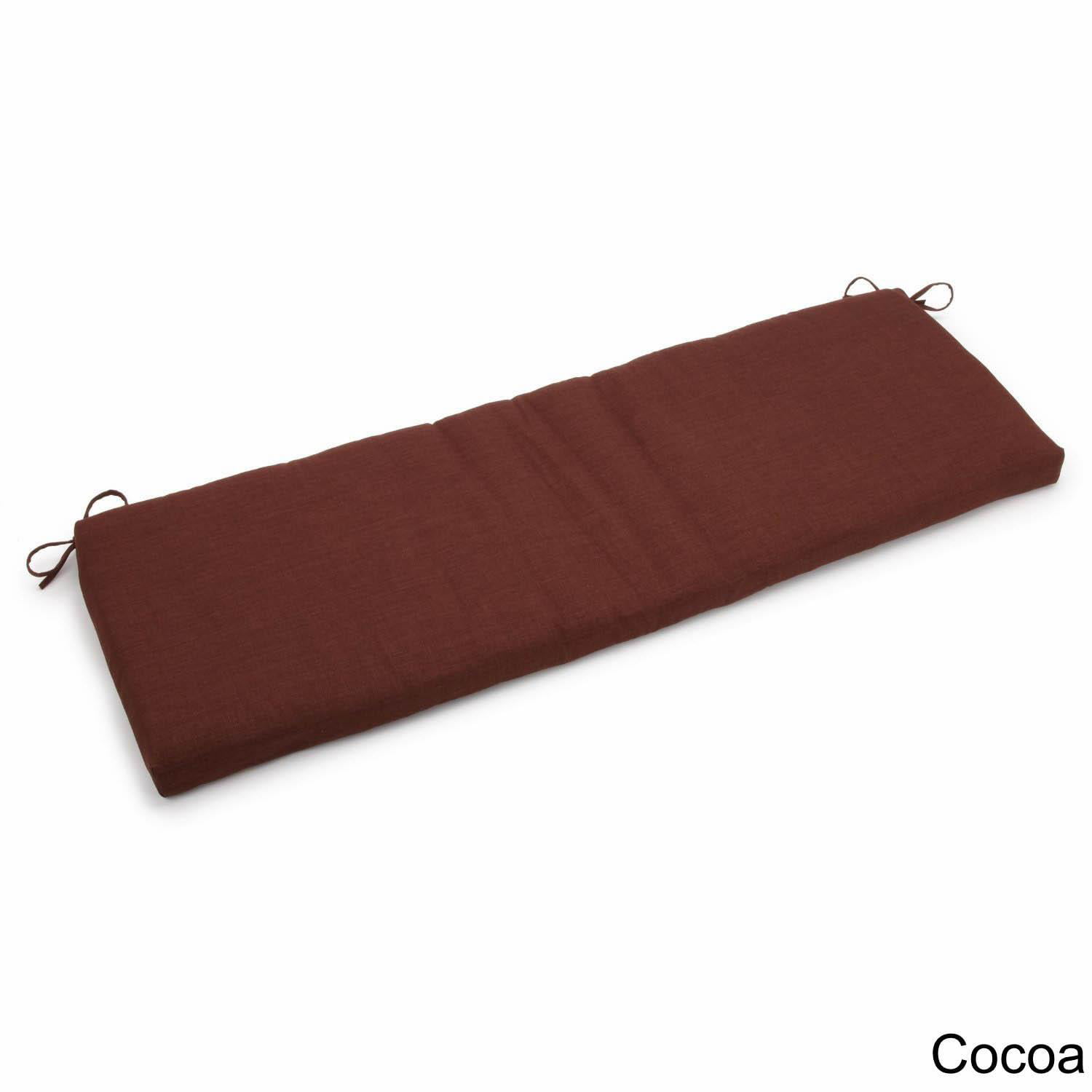 63-inch by 19-inch Spun Polyester Bench Cushion-Color:Cocoa - Walmart ...