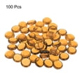 thumbnail image 3 of Uxcell Decorative Flat Glass Marbles 17-19mm Rock Vase Filler Light Amber for Decor, 100Pcs, 3 of 6