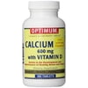 Optimum Calcium with Vitamin D Tablets, 600 mg, 180 Count, 2 Pack