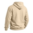 thumbnail image 6 of Hoodie for Men Pullover Fleece Sweatshirt with Pockets Long Sleeve Casual Athletic Top, Khaki-S, 6 of 9