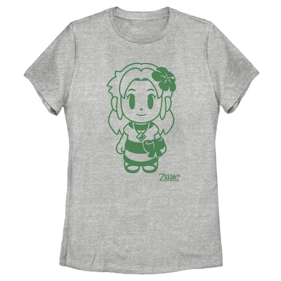 Women's Nintendo Legend of Zelda Link's Awakening Sleek Marin Avatar Graphic Tee Athletic Heather 2X Large
