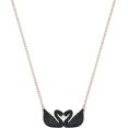 thumbnail image 1 of Collar cisne, acabado oro rosa, cristales negros TUNC Sencillez, 1 of 5