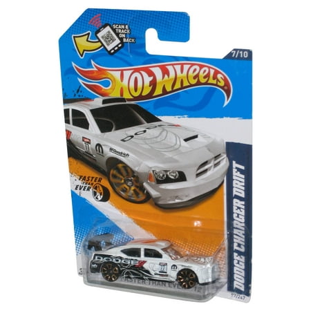 Hot Wheels Faster Than Ever '12 White Dodge Charger Drift Toy Car 97/