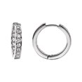 thumbnail image 2 of VS/G .80 Ct Diamond Inside Outside Hoops 14K White Gold 5/8" Tall, 2 of 3