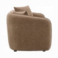 thumbnail image 4 of Benjara Keina Loveseat- 2 Accent Pillows- Modern Soft Brown Chenille- 57 Inch, 4 of 7