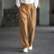 thumbnail image 1 of Ceisia Men's All-Season Solid Color Pleated Gift Draped Straight Leg Pants Elastic Drawstring Waist Pockets for Outdoor Casual Daily Work Wear, 1 of 9