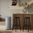 thumbnail image 6 of 8 Gallon Trash Can,30 Liter Stainless Steel Garbage Bin with Removable Inner Bucket, Square Step Recycling Bin with Soft-Close for Dining Room, Bathroom,Kitchen,Office, 6 of 7