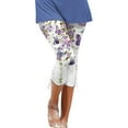 thumbnail image 2 of Capris d'Été Grande Taille Snoarin pour Femmes Grande Taille Pantalons d'Été Décontractés à Cordon Imprimés Raccourcis Pantalons pour Femmes en Liquidation, 2 of 5