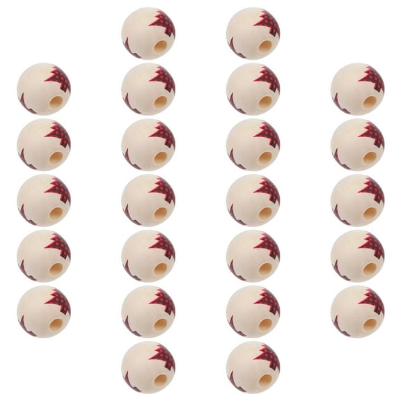 50 Pcs Christmas Jewelry Bracelets DIY Crafts Making Supplies Wooden Beads Delicate Tassel