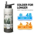 thumbnail image 4 of Hydration Solution Pro 40oz Farmhouse Themed Water Bottle Triple Walled Insulated Stainless Steel With Straw, 4 of 6