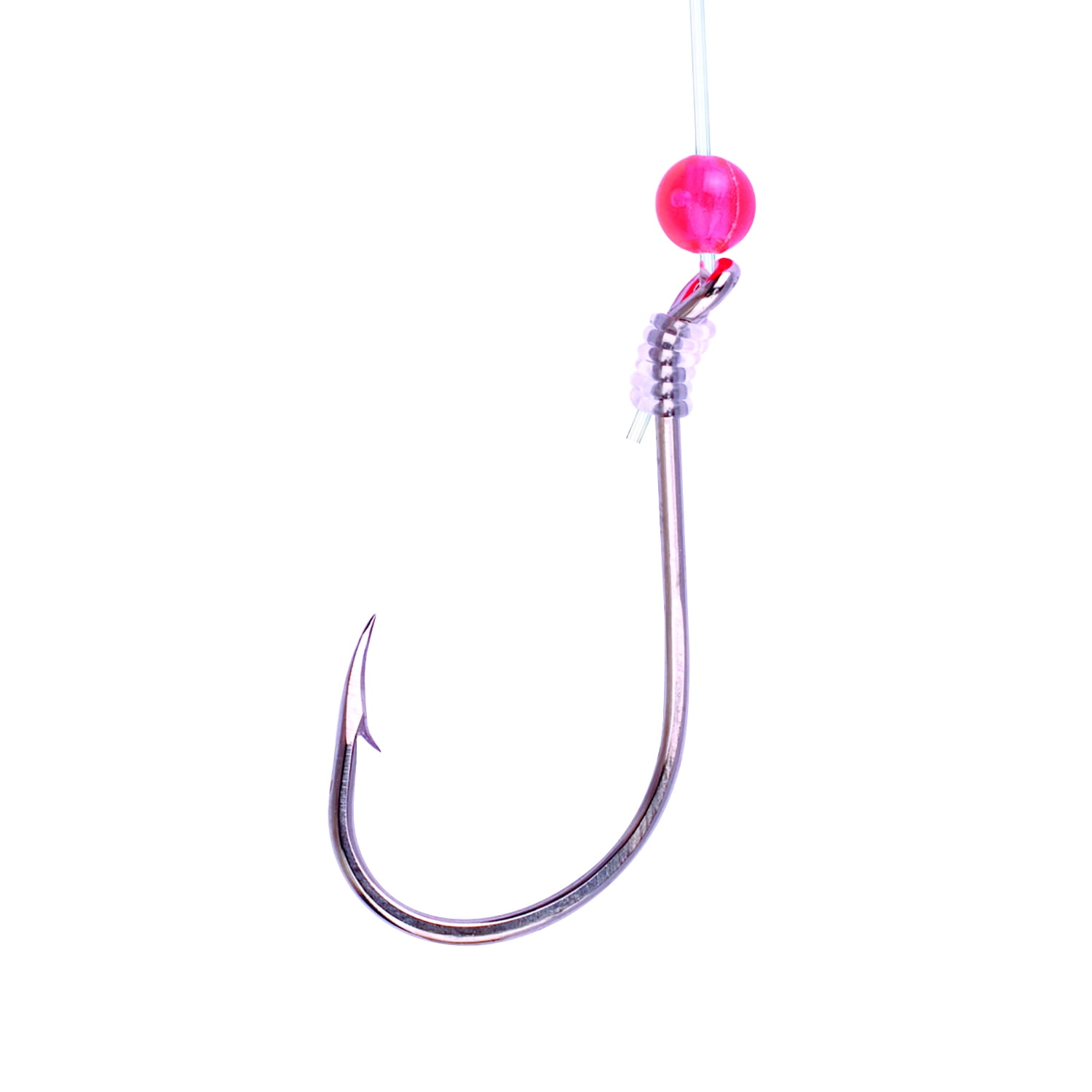 Eagle Claw Lazer Sharp Snelled Octopus Hook, Nickel, Size 2/0, 6 Pack