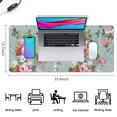 thumbnail image 5 of Long Mouse Pads for Desk,Pioneer Flower Floral Print Pattern Desk Mats on Top Of Desks, Desk Mouse Pad Extra Large with 3mm Non-Slip Base and Stitched Edge for Gaming,Office,Work,Home 35.4"x15.7", 5 of 6