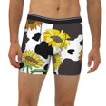 thumbnail image 2 of Salouo Sunflowers Country Pattern Men's Boxer Briefs, Soft & Breathable Underwear Elastic Waistband Briefs for Men,1-Pack, 2 of 7