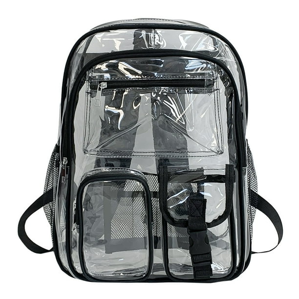 Mochila transparente transparente para ordenador portatil resistente para viajes al aire libre Walmart en linea
