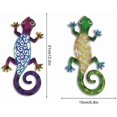 thumbnail image 2 of ZHAOCHENG Juego de 2 piezas de decoración de pared de metal con diseño de geco y lagarto para patio, cerca y jardín, 12,2 x 5,9 pulgadas, 2 of 5