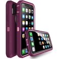 thumbnail image 6 of Entronix Heavy Duty Case Designed for iPhone XR Shockproof Dustproof Triple Layer Rugged Case, Purple, 6 of 7