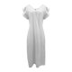 thumbnail image 4 of Vestido de Verano para las Mujeres sin Mangas Cuello en V con Mangas Voladoras, Color Sólido Y Vestido Sexy Fluido para las Mujeres, 4 of 6