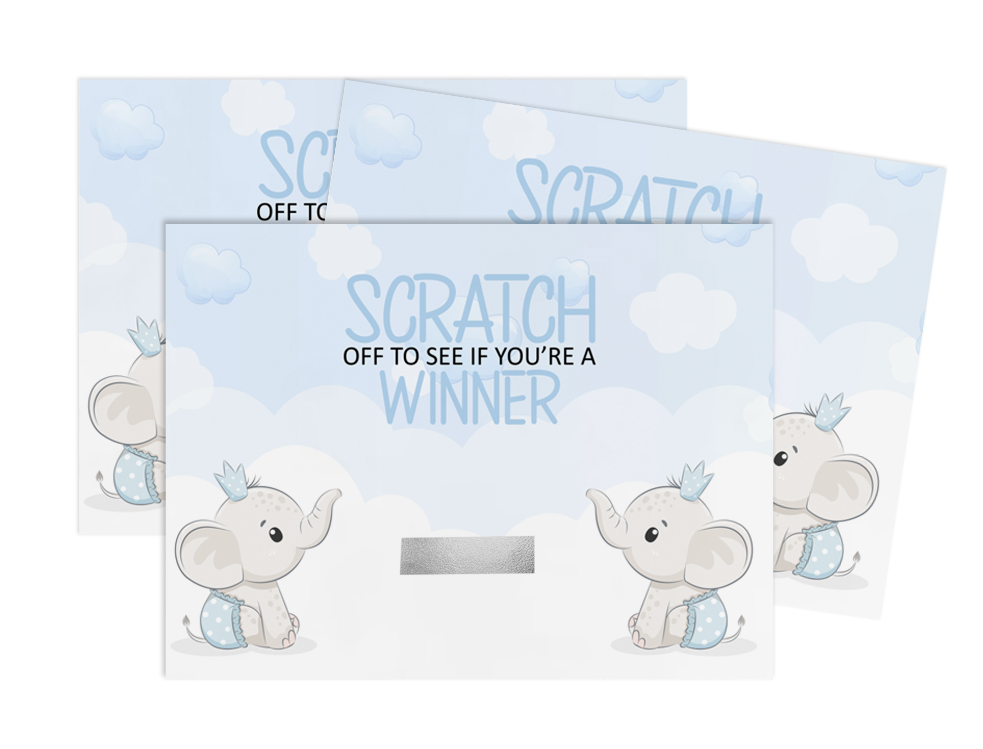 Inkdotpot Boy / Girl Baby Shower Scratch Cards, Pack Of 30, Baby