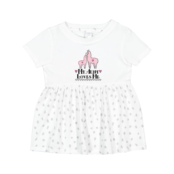 Inktastic Llama Aunt Loves Me Girls Girls Baby Dress