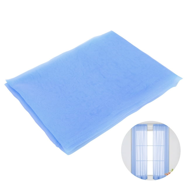 Color sólido Transparente Tulle Window Sheer Window Screen Cortinas de gasa para el dormitorio de la boda 100x200cm (Azul cielo)