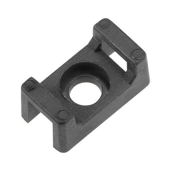 Uxcell Cable Tie Base Saddle Type Mount Wire Holder Permanently To Wall Desk 13x7x6mm Black 50 pcs