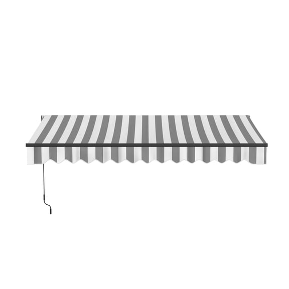ALEKO 10'x8' Retractable Black Frame Patio Awning, Multiple Colors