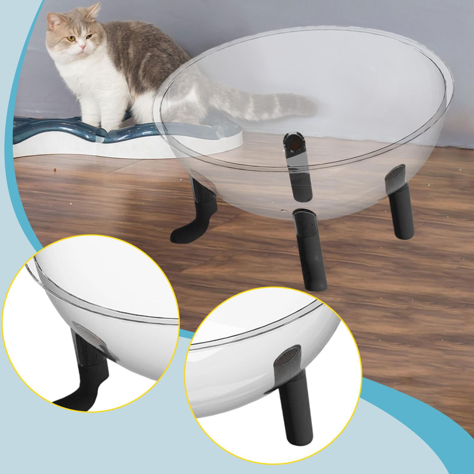 Space Capsule Cat Bed Pet Bed Nest Acrylic Dome Spacious All Season Sleeping Solution Indoor Cats