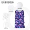 thumbnail image 3 of Honeii Blue Skull Rose print basktball shirt for men and women, Unisex basketball jersey for Theme party-4X-Large, 3 of 6