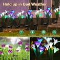 thumbnail image 6 of 2 pack Outdoor Solar Lights, Solar Garden Lights with 8 Lily Flowers, Color Changing LED Decorative Landscape Light for Patio, Yard, White and Purple, 6 of 9