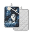 thumbnail image 2 of ALAZA Cat Abstract Pot Holders Set of 2 Heat Resistant Kitchen Oven Mitts, 2 of 7