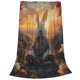 thumbnail image 2 of Balery Flower Meditating Rabbit Manta de Felpa Suave y Acogedora – Cobija de Franela Aterciopelada para Cama, Lavable y Cálida para Sofá, Mascotas, Transpirable-50"x40", 2 of 7