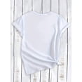 thumbnail image 4 of Women's Black "Not My First Rodeo" Longhorn Skull Graphic T-Shirt, Crew Neck Casual Top, 4 of 10